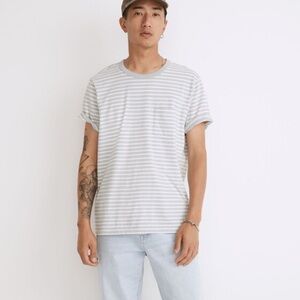 Madewell Garment-Dyed Allday Crewneck Pocket Tee - size small